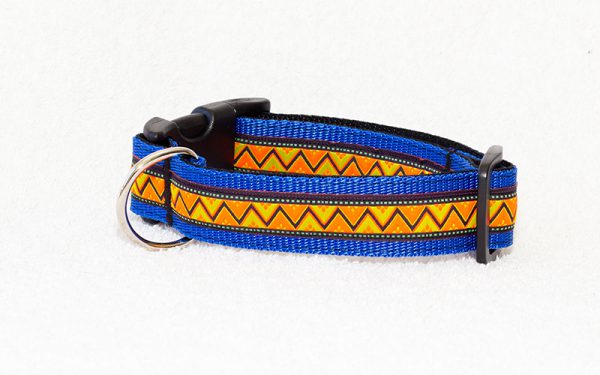 halsband hond blauw - halsbanden hond handgemaakt – blauwe hondenhalsband - blauwe halsband