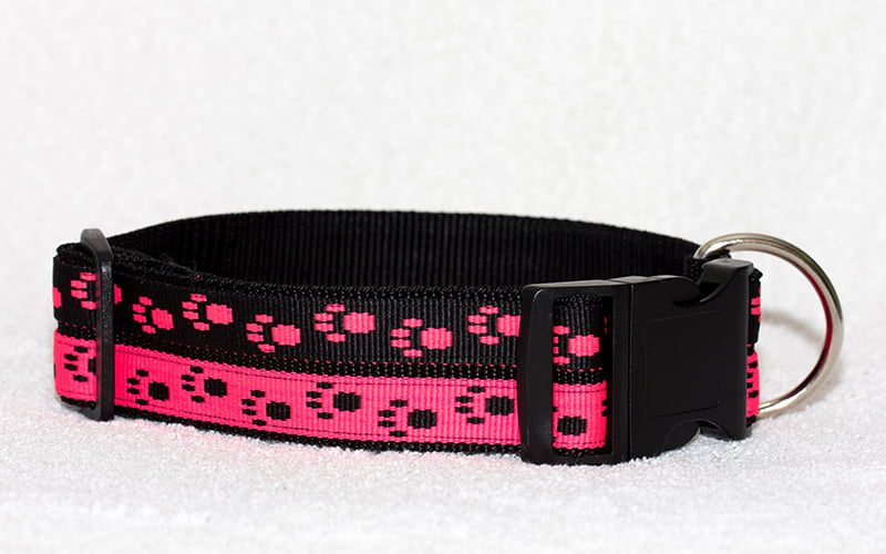hondenhalsband roze - halsbanden hond handgemaakt - halsband roze – halsband hond roze