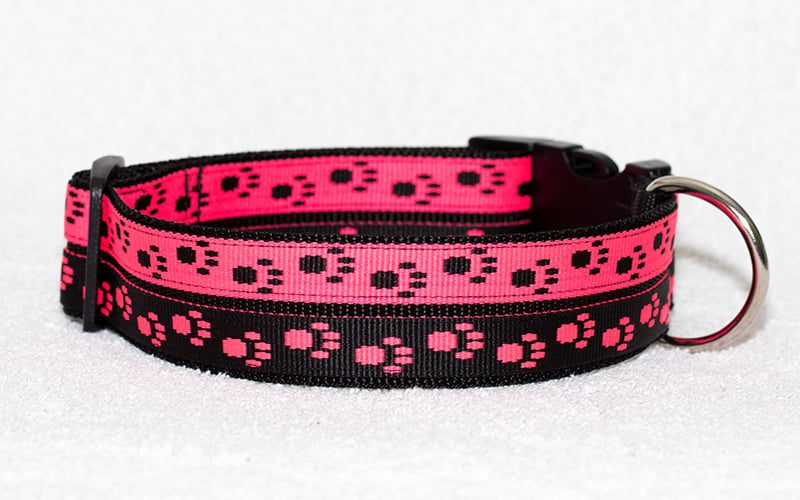 hondenhalsband roze - halsbanden hond handgemaakt - halsband roze – halsband hond roze