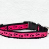 roze halsband hond nylon - unieke halsbanden - nylon halsband - halsbanden hond handgemaakt
