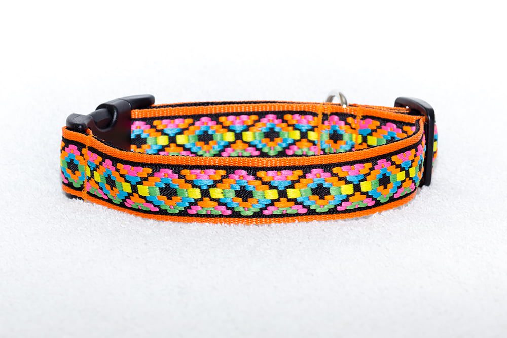 gekleurde honden halsbanden - halsbanden hond handgemaakt – halsband hond – honden halsband