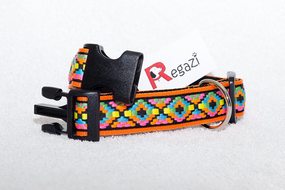 gekleurde honden halsbanden - halsbanden hond handgemaakt – halsband hond – honden halsband