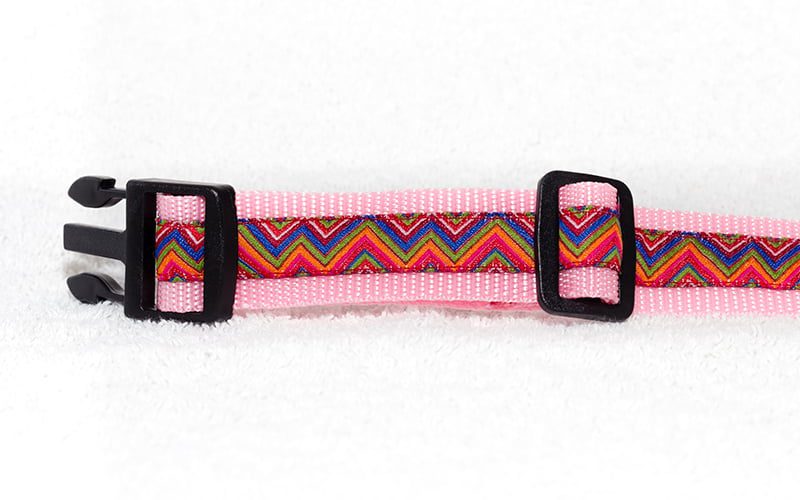 roze halsband handgemaakt - halsbanden hond handgemaakt – halsband hond - hondenhalsband