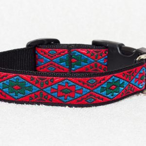 verstelbare halsband hond rood - halsbanden hond handgemaakt - nylon halsband - hondenhalsband