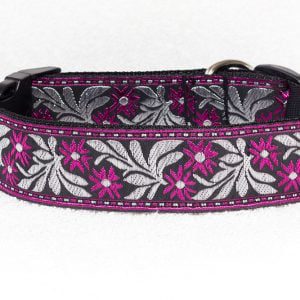 paarse brede halsband hond - halsbanden hond handgemaakt – halsband hond – hondenhalsband
