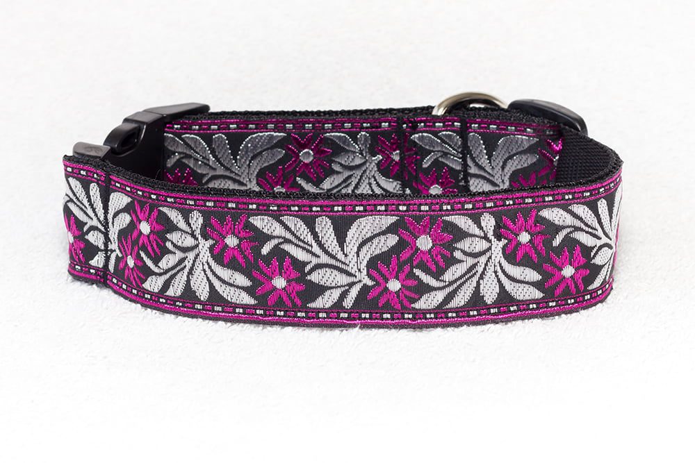 paarse brede halsband hond - halsbanden hond handgemaakt – halsband hond – hondenhalsband