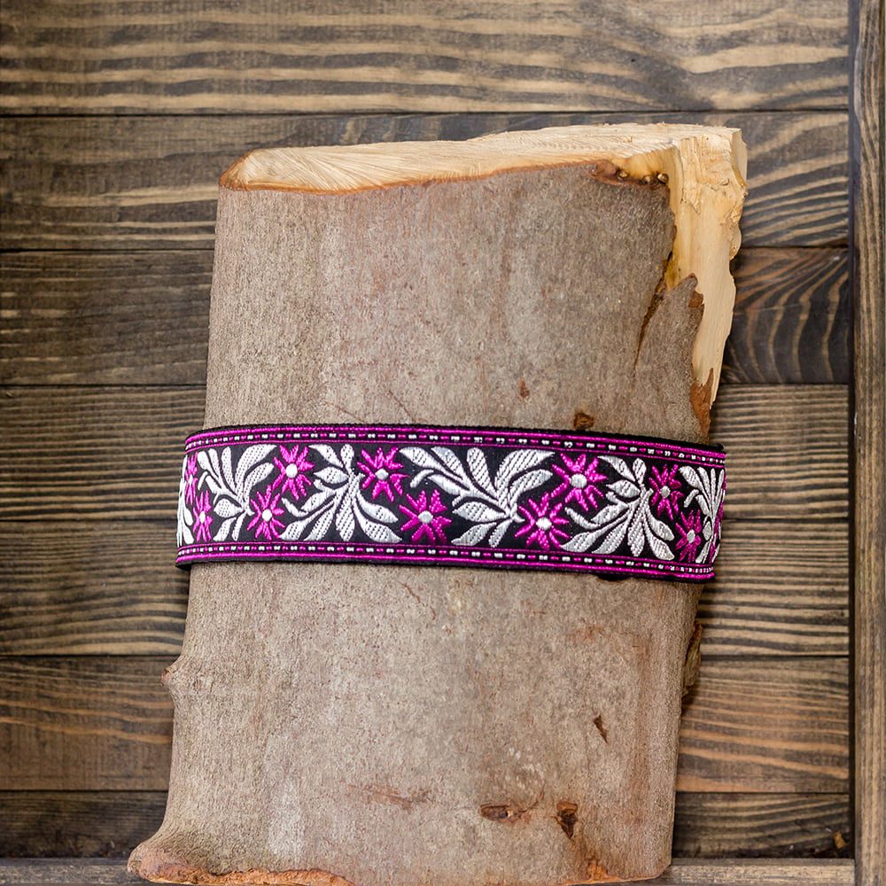 paarse brede halsband hond - halsbanden hond handgemaakt – halsband hond – hondenhalsband