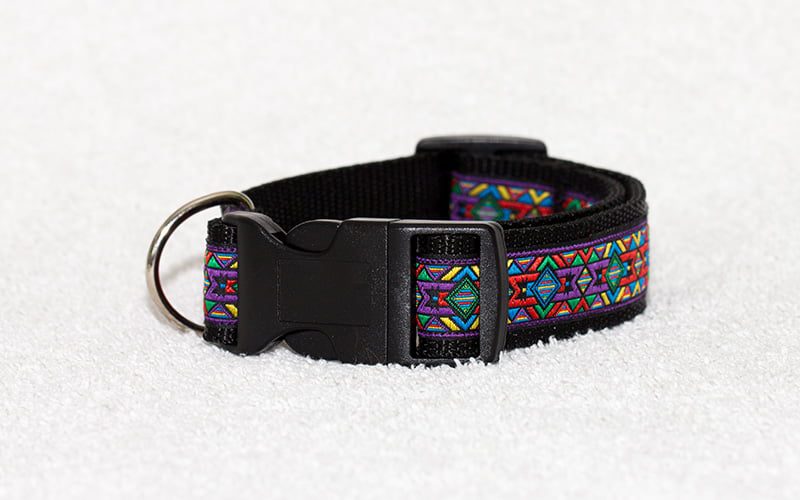 Regazi halsband zwart mozaïek 2,5 cm - Afbeelding 2
