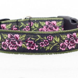 hondenhalsband met bloemen - halsbanden hond handgemaakt – halsband hond – hondenhalsbanden