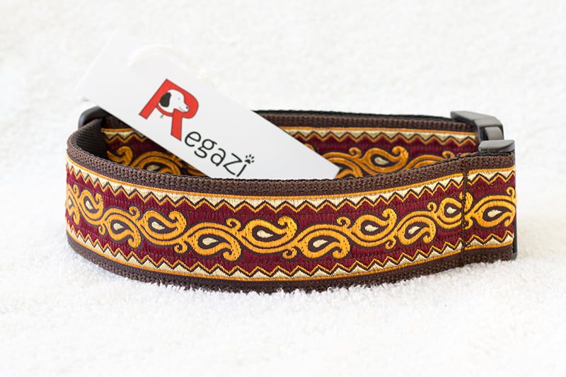 mooie hondenhalsband bruin - halsband hond – hondenhalsbanden – honden halsband