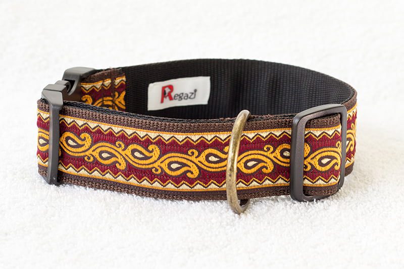 mooie hondenhalsband bruin - halsband hond – hondenhalsbanden – honden halsband
