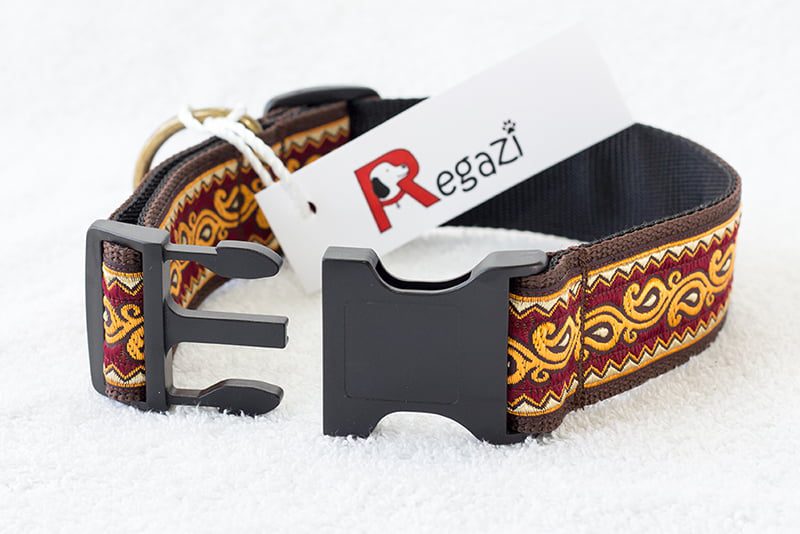 mooie hondenhalsband bruin - halsband hond – hondenhalsbanden – honden halsband
