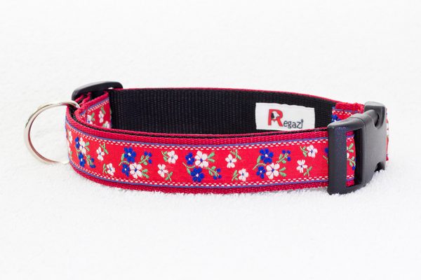 vrolijke halsbanden handgemaakt - halsband hond rood – hondenhalsband – hondenhalsbanden