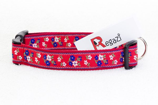 vrolijke halsbanden handgemaakt - halsband hond rood – hondenhalsband – hondenhalsbanden