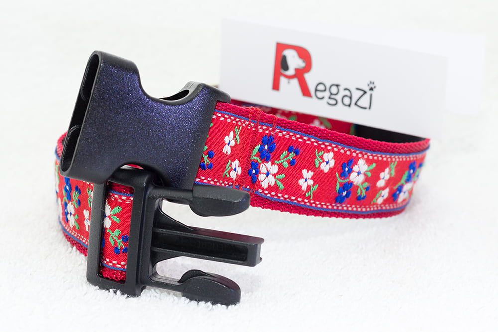 vrolijke halsbanden handgemaakt - halsband hond rood – hondenhalsband – hondenhalsbanden