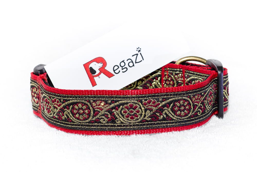 rode hondenhalsband nylon - vrolijke halsbanden handgemaakt – halsband hond – honden halsband