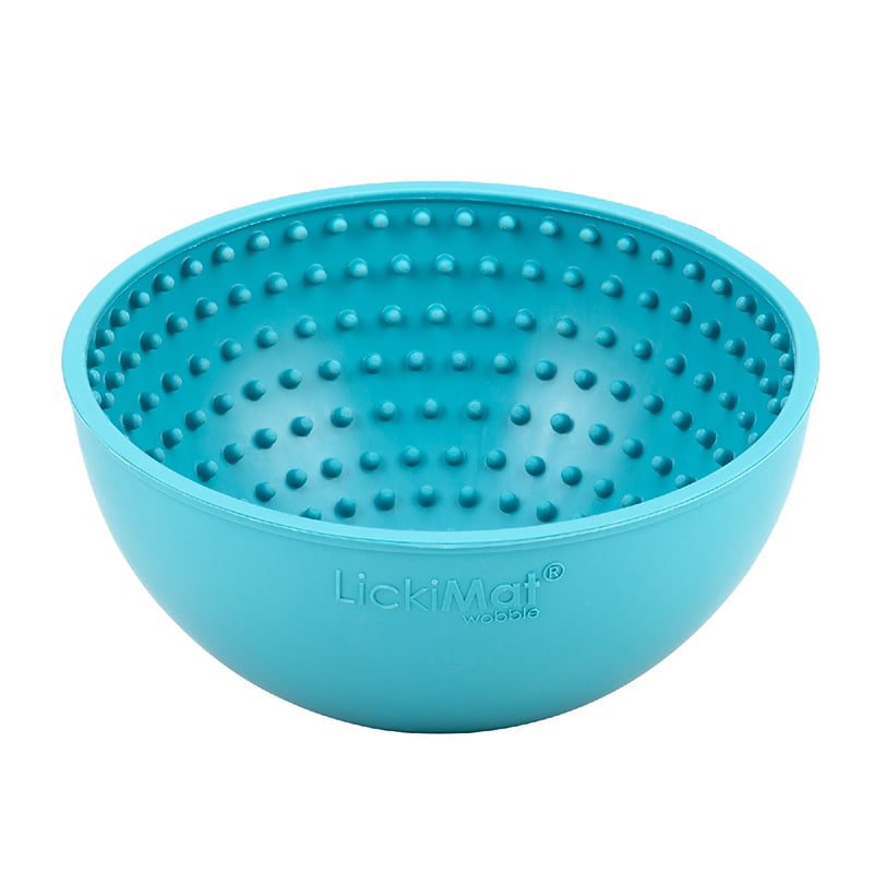 lickimat wobble blauw - lickimat - voermat hond - lickimat kopen – lickimat slomo