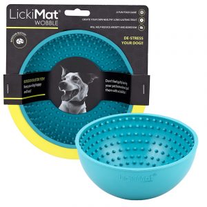 lickimat wobble blauw - lickimat - voermat hond - lickimat kopen – lickimat slomo