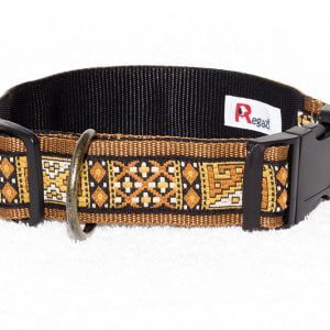 beige halsband hond - vrolijke halsbanden handgemaakt – hondenhalsband– honden halsband