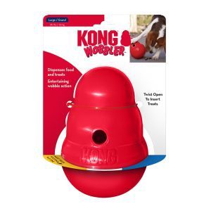 Kong wobbler hondenpuzzel - honden puzzel - denkspellen hond – mentale spellen hond