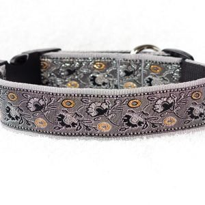 hondenhalsband lichtgrijs - halsbanden hond handgemaakt – hondenhalsbanden – halsband hond