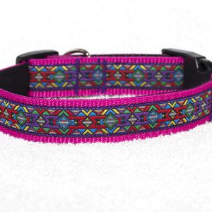 fuchsia hondenhalsband - halsbanden - halsband hond handgemaakt - hondenhalsbanden