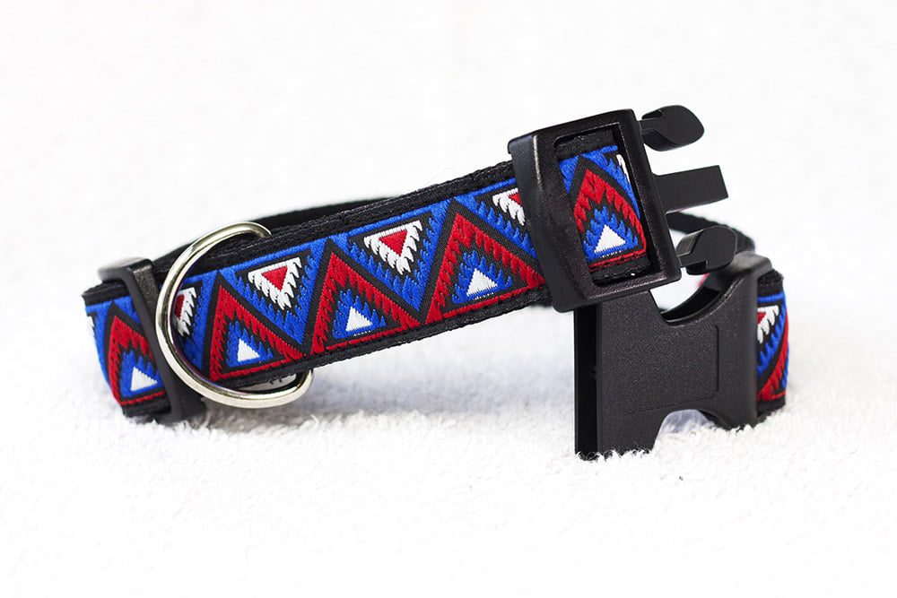 hondenhalsband rood blauw - halsbanden – honden halsband - hondenhalsbanden - halsband hond