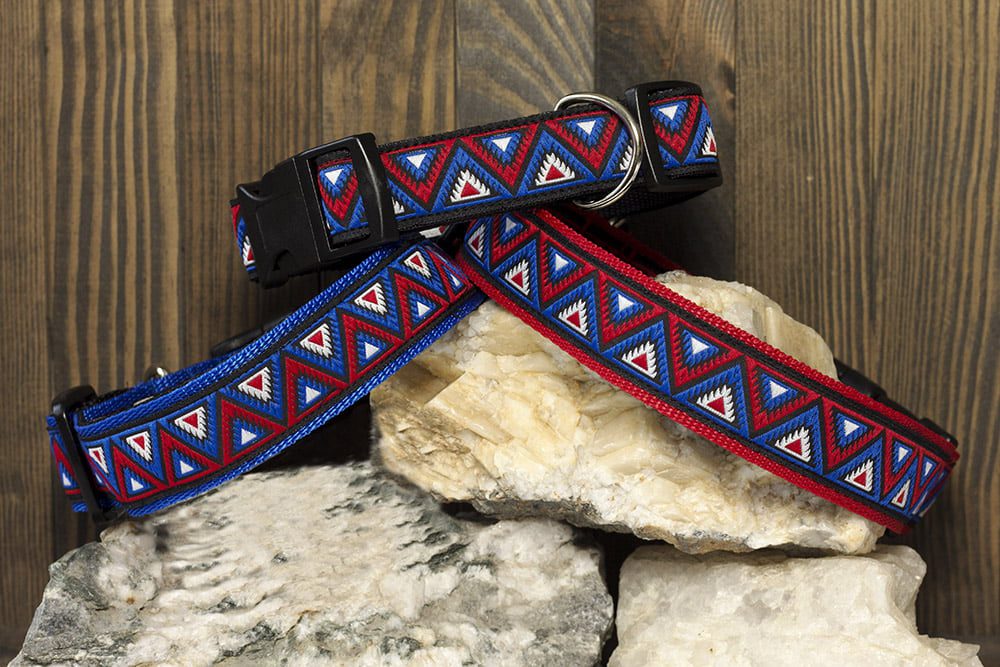 hondenhalsband rood blauw - halsbanden – honden halsband - hondenhalsbanden - halsband hond