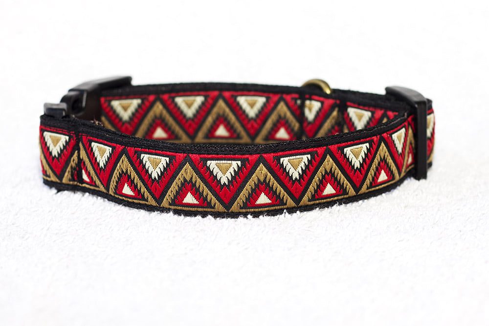 hondenhalsband rood goud - halsbanden – honden halsband - hondenhalsbanden - halsband hond