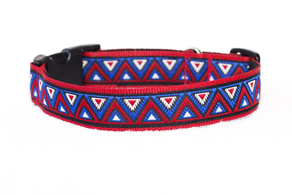 rode hondenhalsband blauw - honden halsband - halsbanden - hondenhalsband - halsband hond
