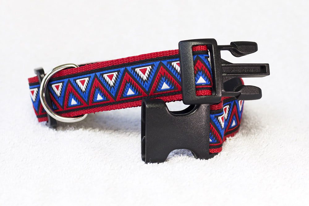rode hondenhalsband blauw - honden halsband - halsbanden - hondenhalsband - halsband hond