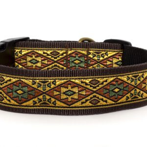 goudkleurige halsband - hondenhalsband - honden halsband – handgemaakte halsbanden