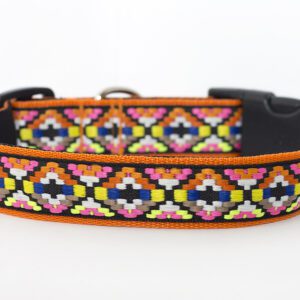 halsband oranje - honden halsbanden - halsband hond – hondenhalsband – halsband handgemaakt